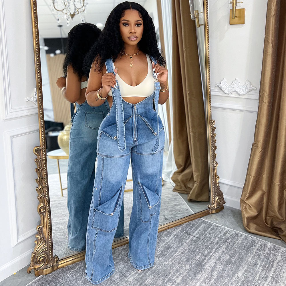 Women’s Casual Denim Overalls