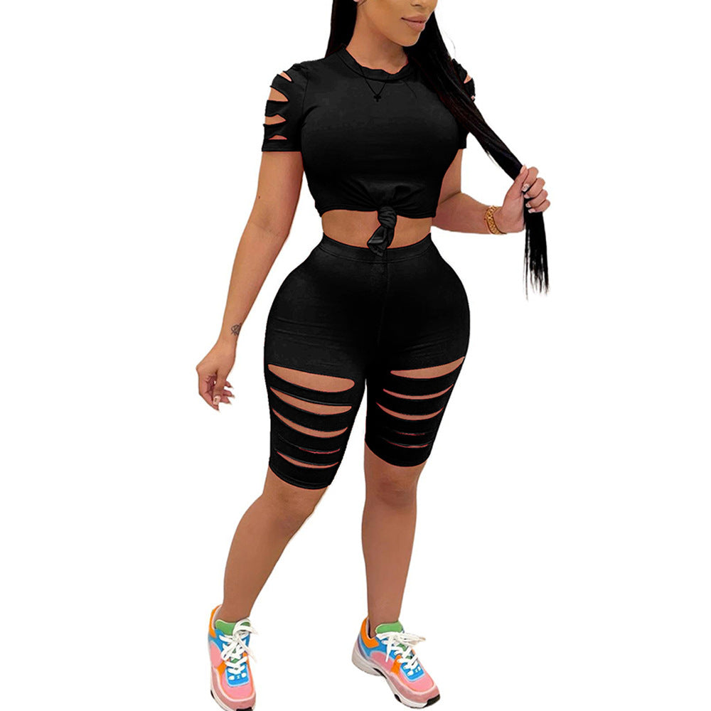 Women’s Distressed Casual Sports Set