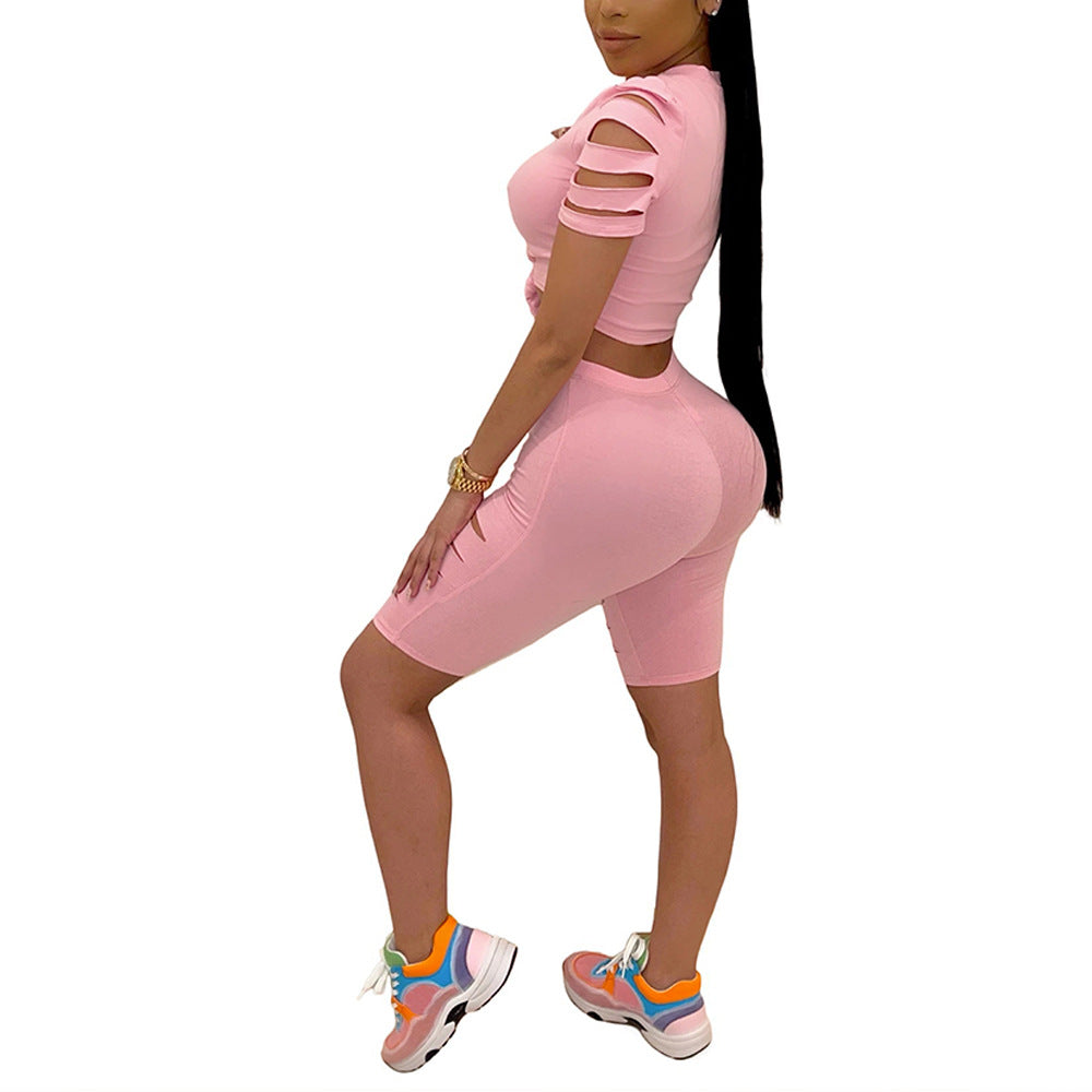 Women’s Distressed Casual Sports Set