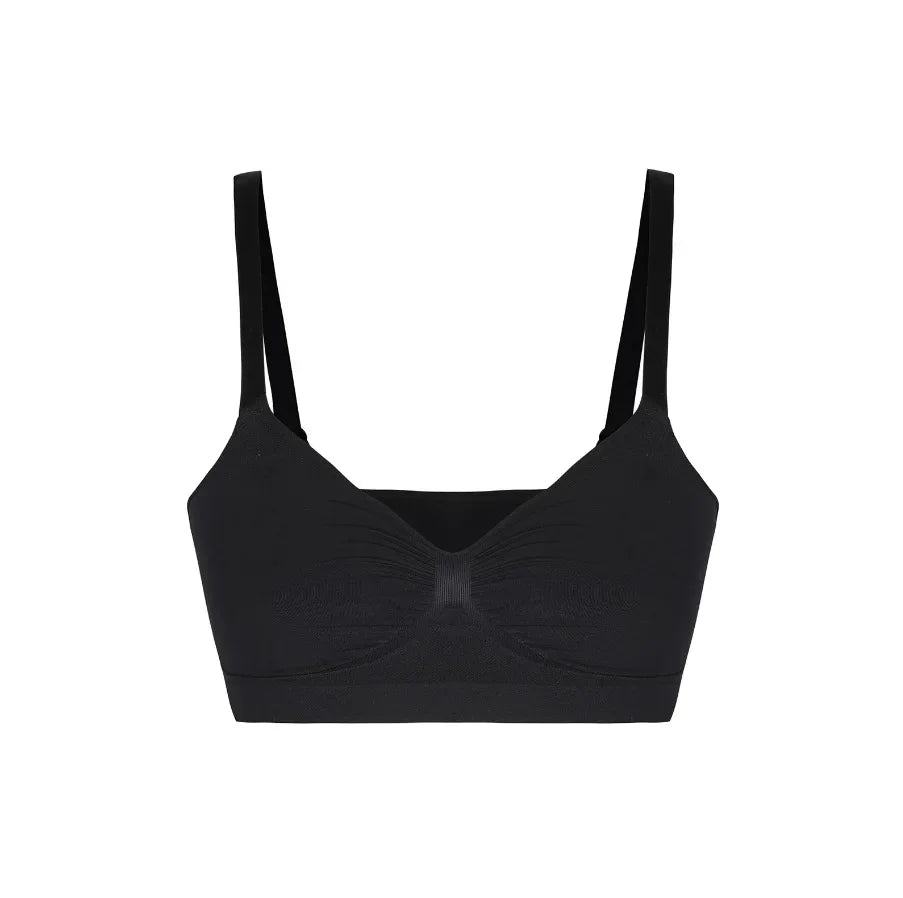 Seamless Wireless Push-Up Bralette with Adjustable Straps