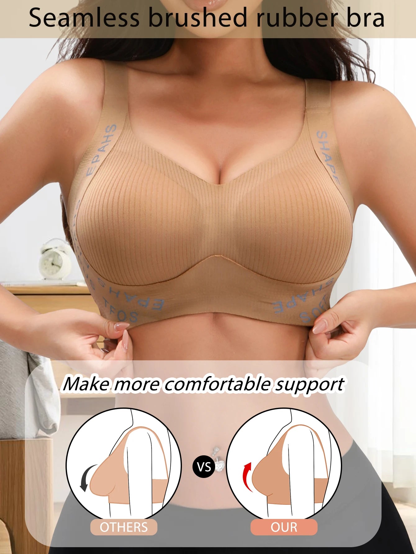 Women Seamless Wireless Push-Up Bralette