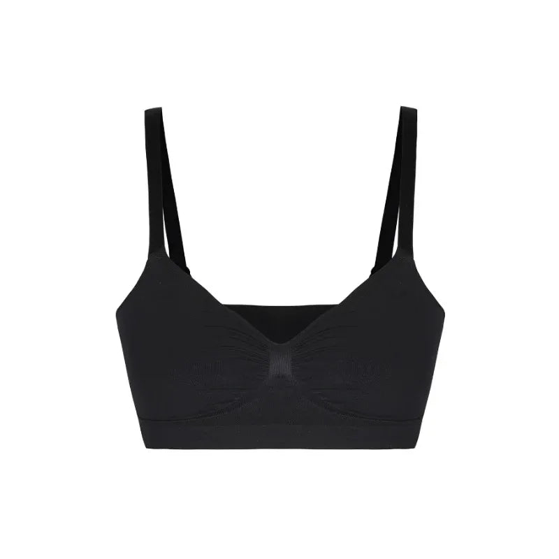 Seamless Wireless Push-Up Bralette with Adjustable Straps