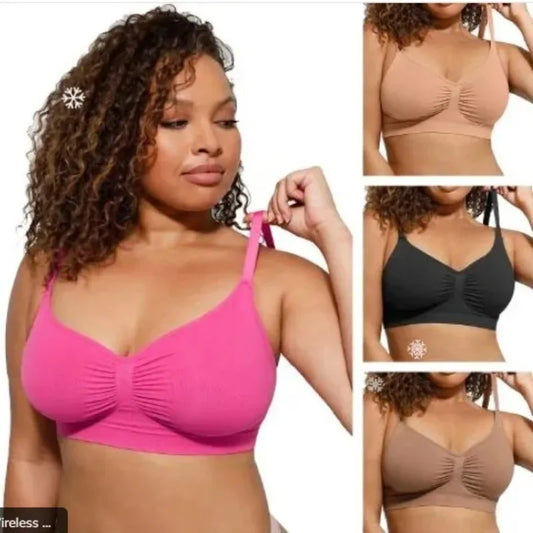 Seamless Wireless Push-Up Bralette with Adjustable Straps