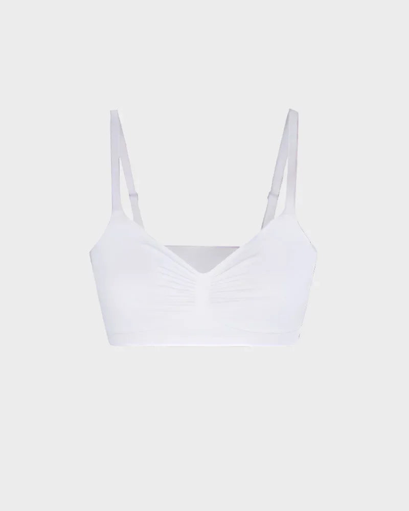 Seamless Wireless Push-Up Bralette with Adjustable Straps
