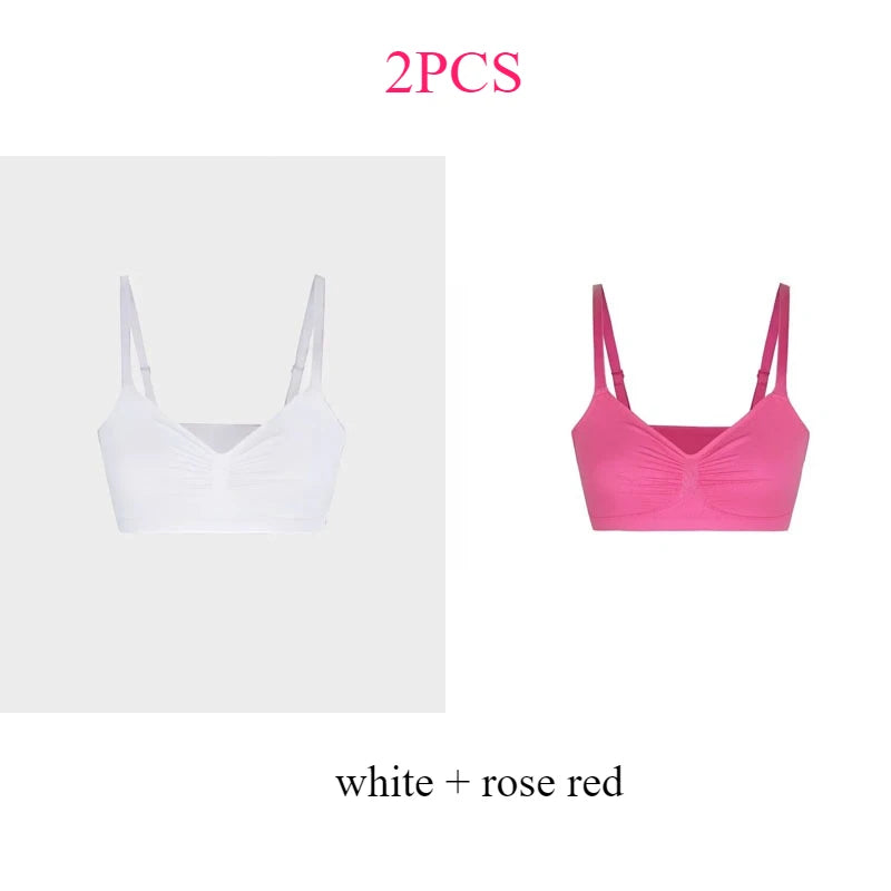 Seamless Wireless Push-Up Bralette with Adjustable Straps