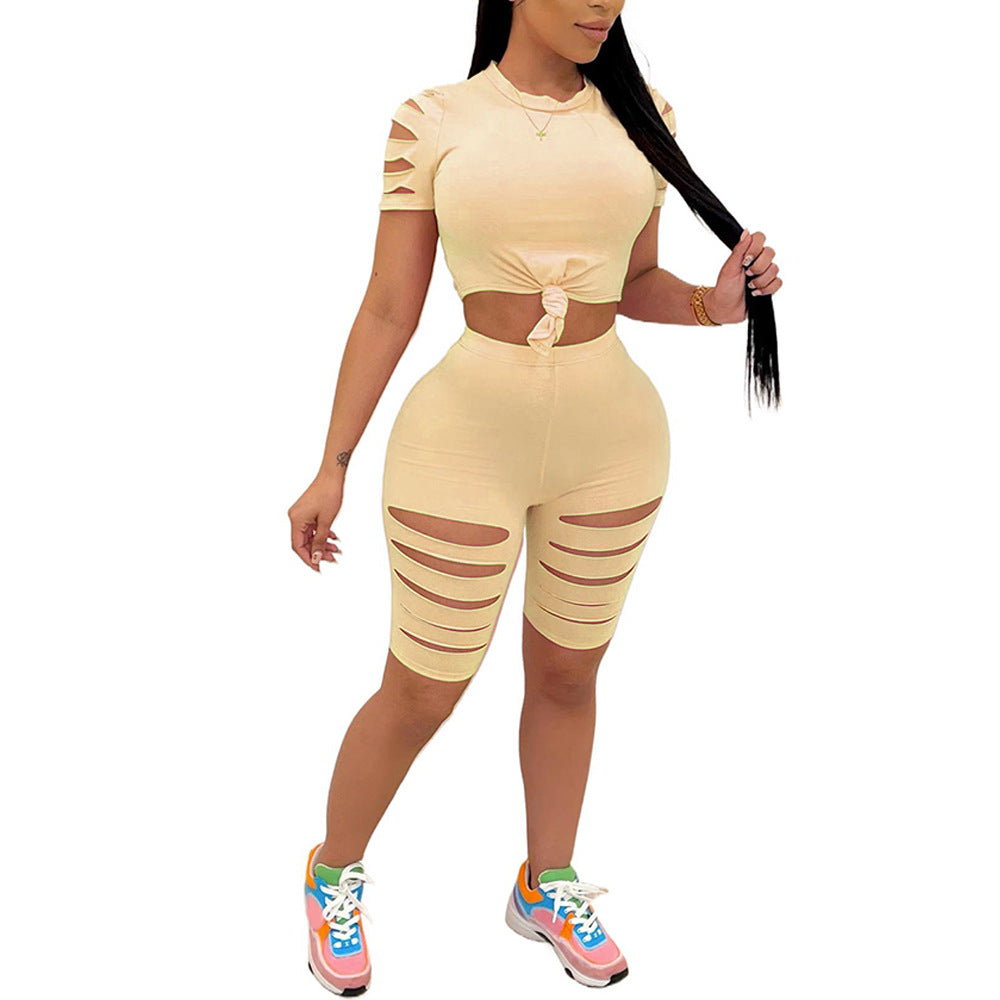 Women’s Distressed Casual Sports Set